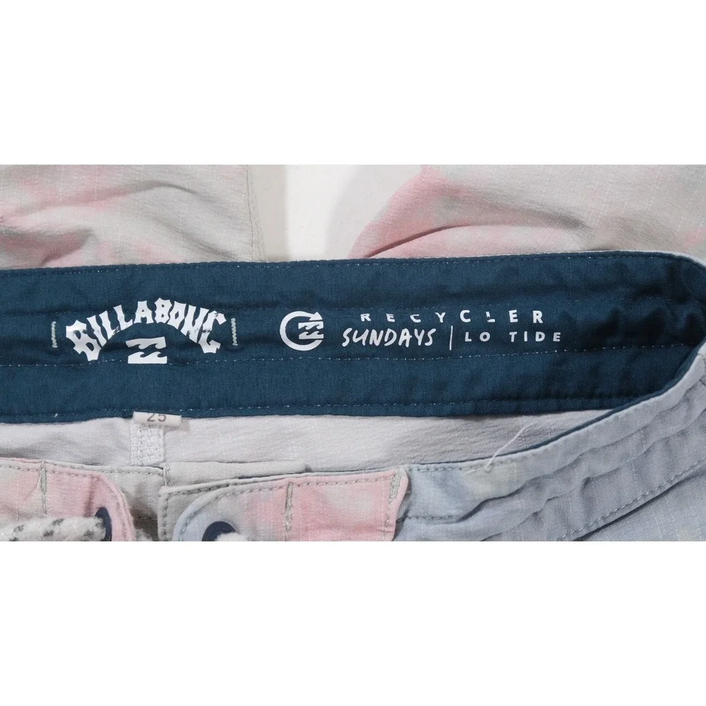 Billabong‎ Board Shorts Boys 25 Pink Blue Sundays Lo Tide Tie Dye Recycler Swim